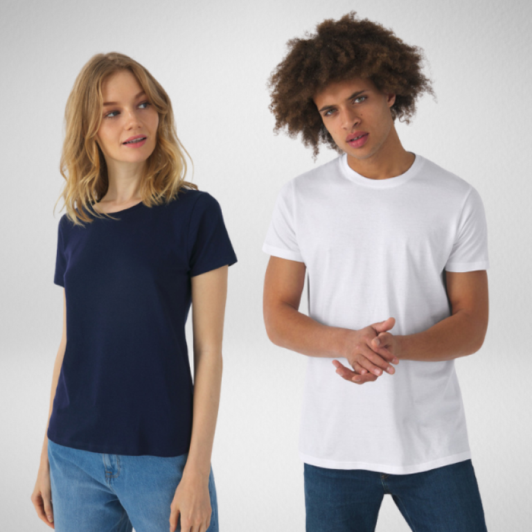 T-shirt b&c exact 150 blanc pour homme